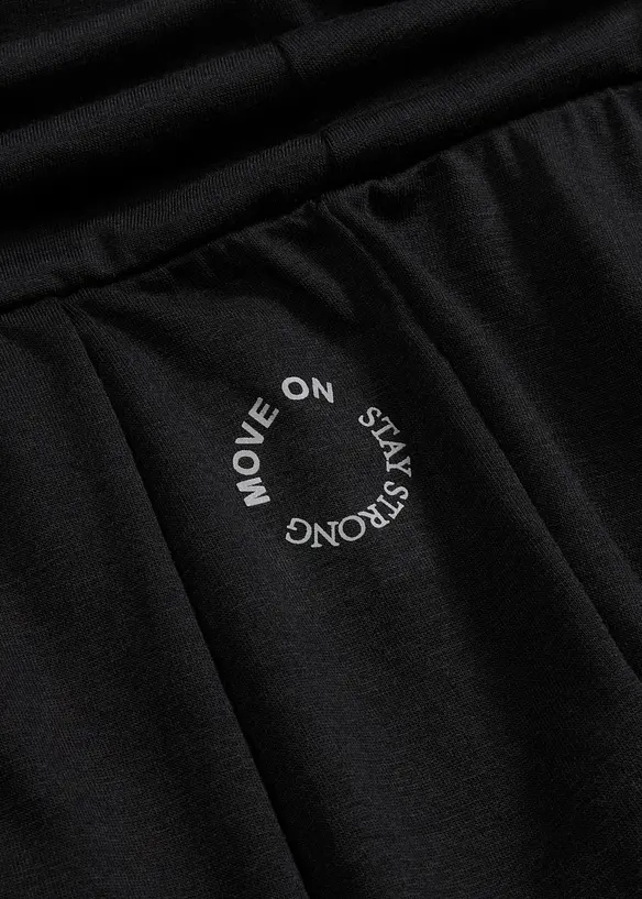 Vid treningsbukse med bred linning som kan brettes, bonprix