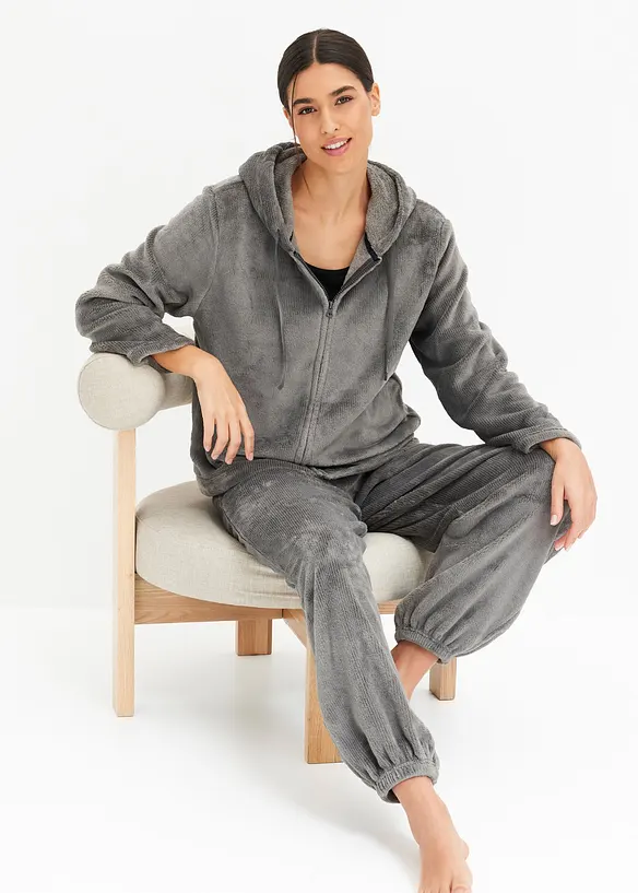 Loungewear-kosedress i myk fleece, bonprix