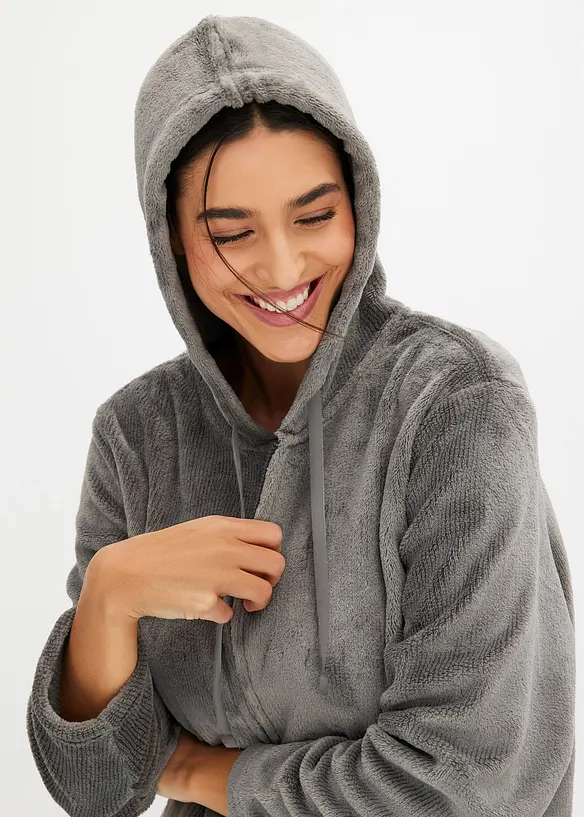 Loungewear-kosedress i myk fleece, bonprix
