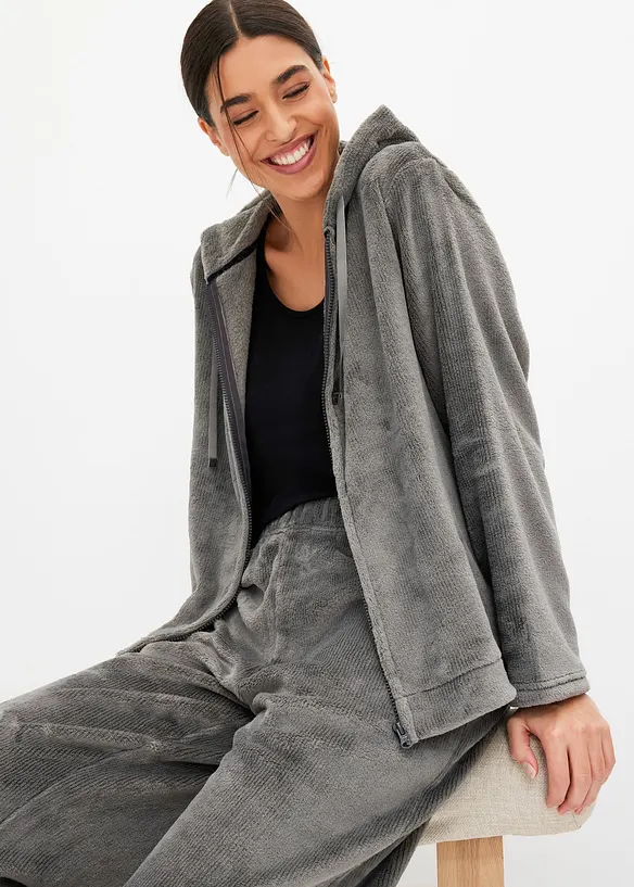 Loungewear-kosedress i myk fleece, bonprix