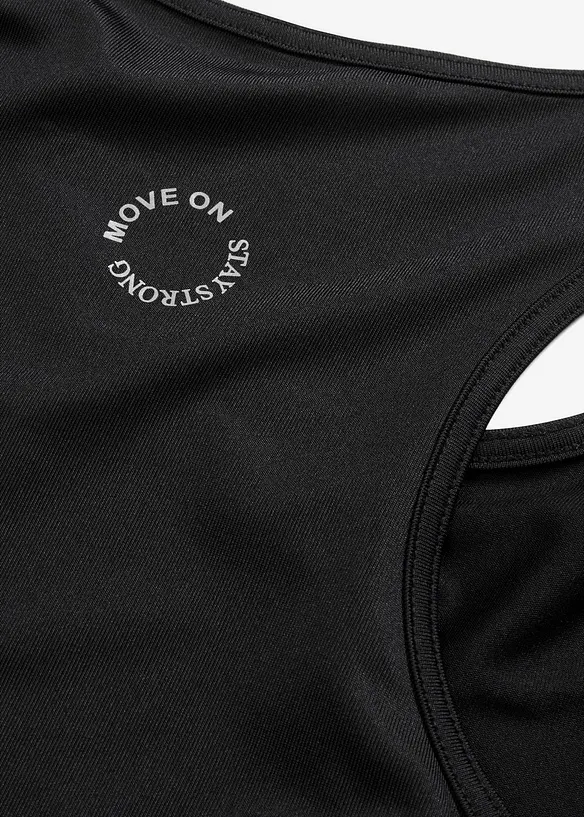 Treningstopp i racerback-modell, hurtigtørkende, bonprix