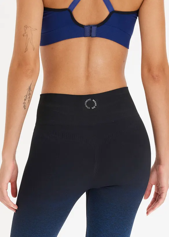 Sømløse leggings med fargegradering, hurtigtørkende, bonprix