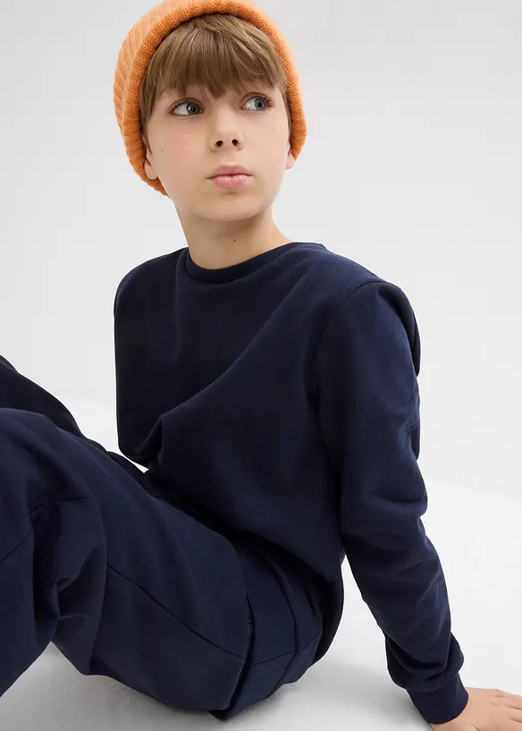 Sweatshirt i myk bomullsmiks (2-pack), bonprix