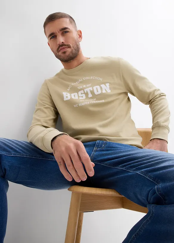 Sweatshirt i økologisk bomull (2-pack), bonprix