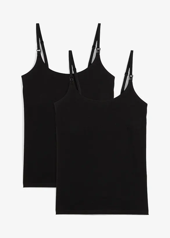 Ammetopper i &oslash;kologisk bomull (2-pack), bonprix