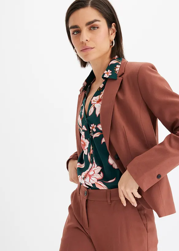 Bluse i lett viskose med print, bonprix