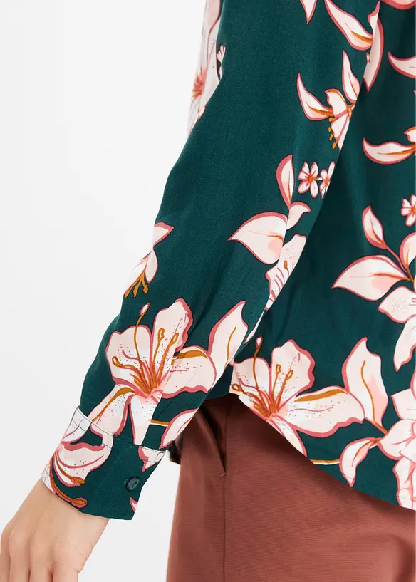 Bluse i lett viskose med print, bonprix