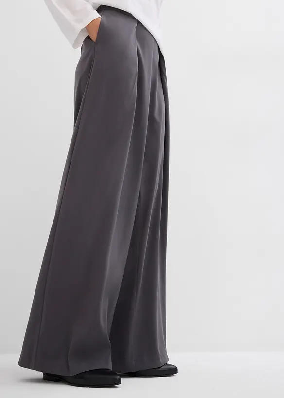 Bukse med legg og utsvingte ben, bonprix