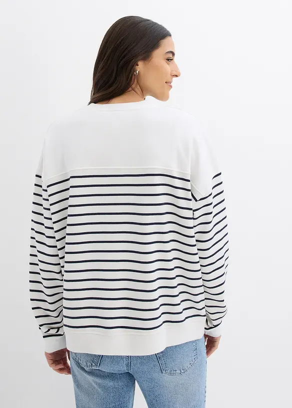 Oversized sweatshirt av bomullsmiks, bonprix