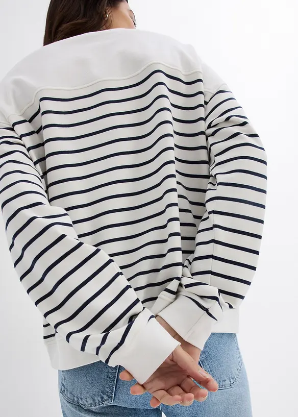 Oversized sweatshirt av bomullsmiks, bonprix
