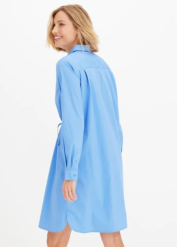 Skjortekjole i poplin, bonprix