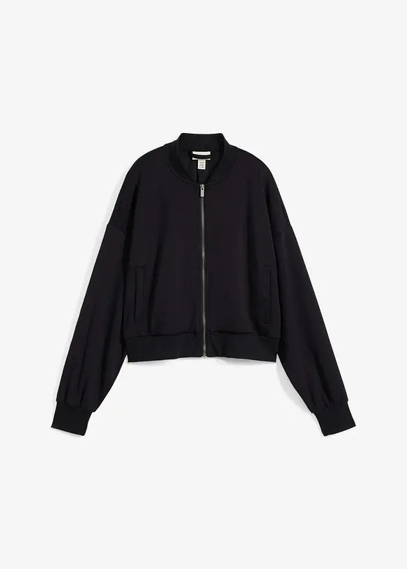 Bomberjakke i sweat-materiale med viskose, bonprix