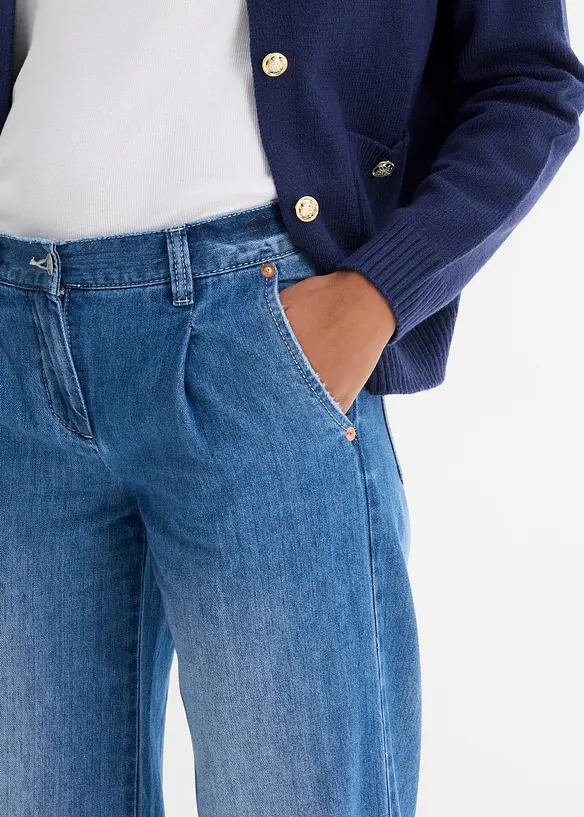 Wide Leg-jeans, Mid Waist, bonprix
