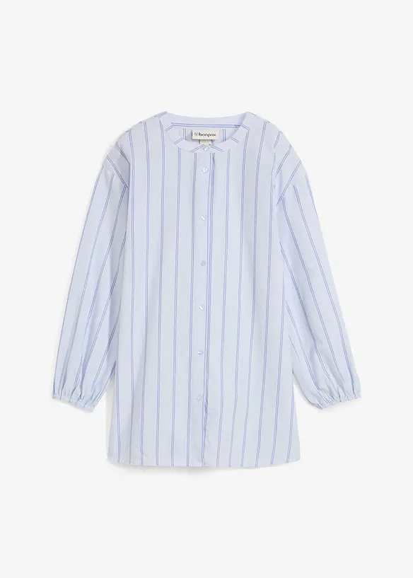 Lang bluse i bomullspoplin, bonprix