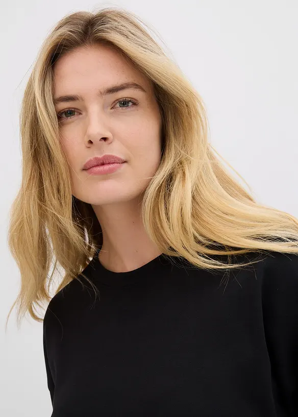 Lang topp i interlock-materiale, bonprix