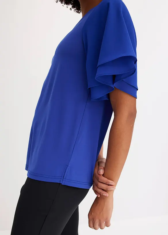 Topp med chiffonermer, bonprix
