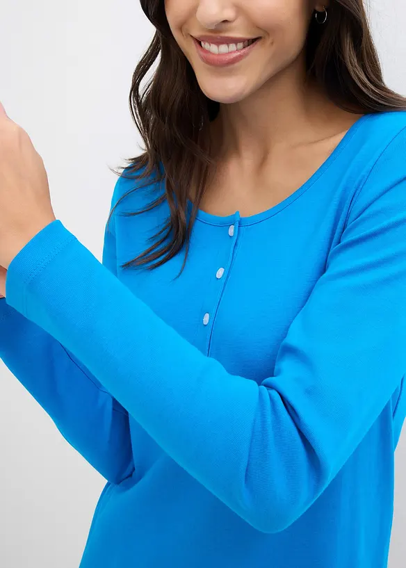 Topp i ren økologisk bomull med rund hals, bonprix