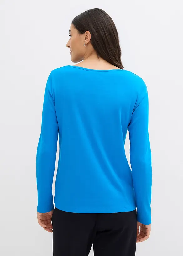 Topp i ren økologisk bomull med rund hals, bonprix