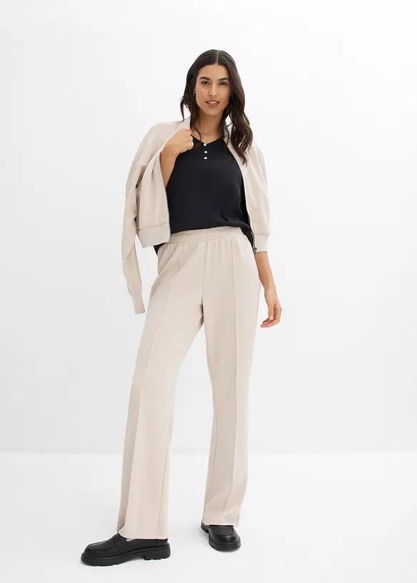 Langermet topp i &oslash;kologisk bomull, bonprix