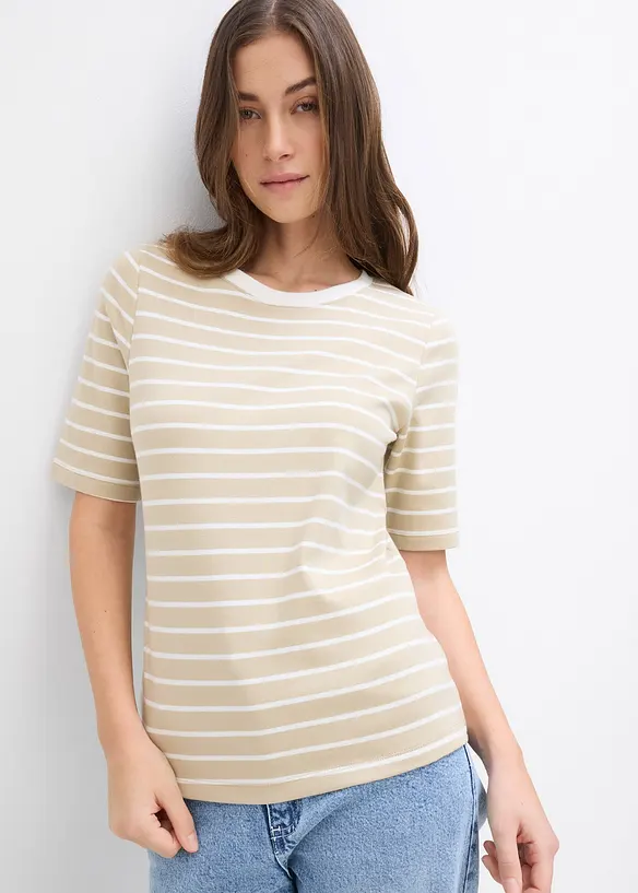 T-skjorte i formstabil, 100% &oslash;kologisk bomull, bonprix