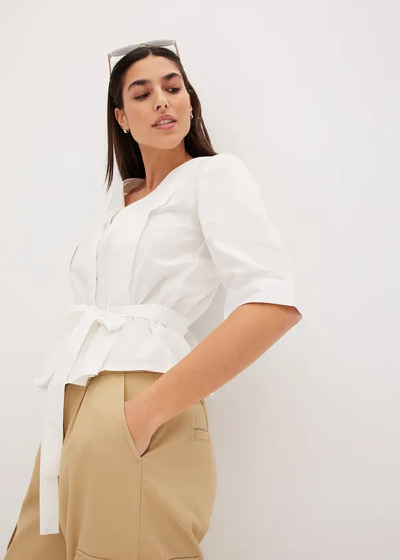 Bluse i ren bomull, bonprix