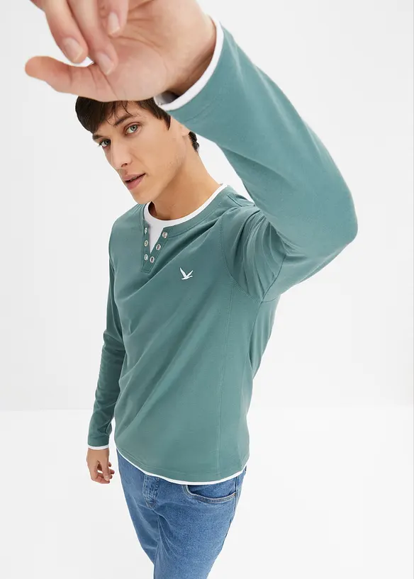 Langermet shirt (2-pack), bonprix