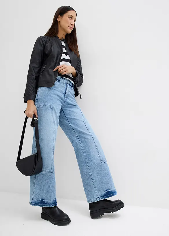 Oversized topp i ren økologisk bomull, bonprix