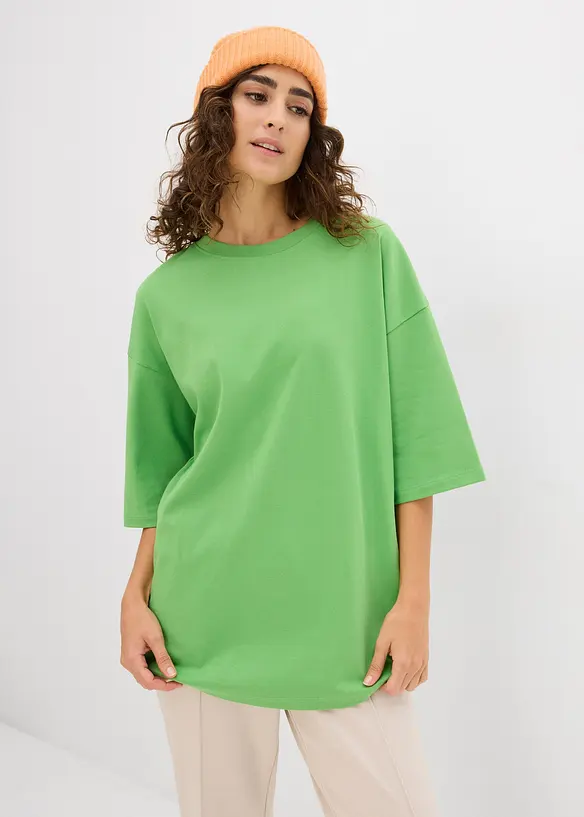 Lang topp i interlock-materiale, bonprix