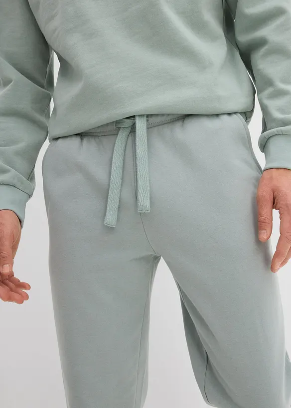 Innvendig flosset joggebukset med rett nederkant, bonprix