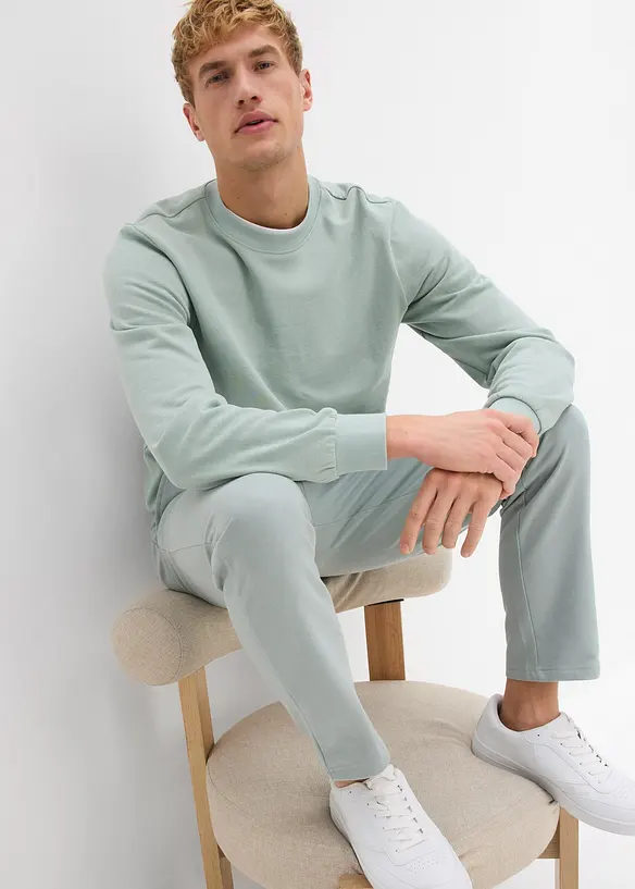 Innvendig flosset joggebukset med rett nederkant, bonprix