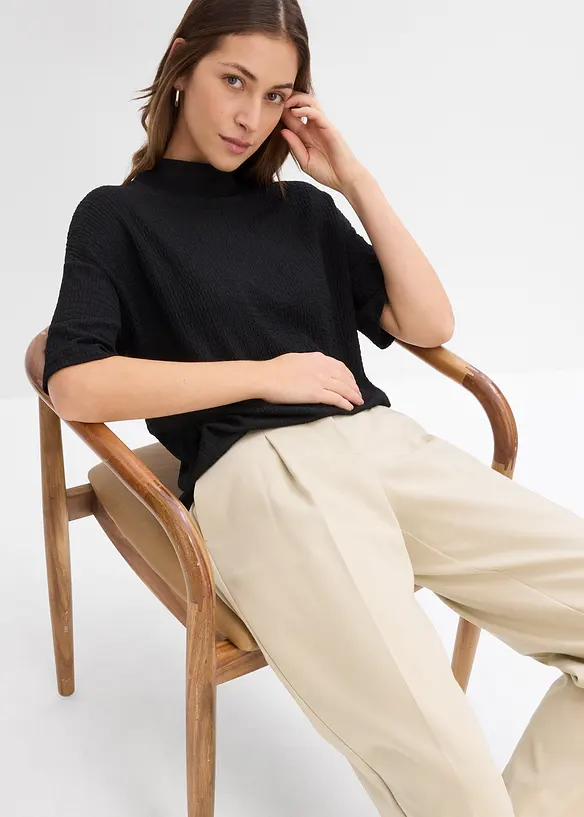 Topp i strukturert krepp, bonprix