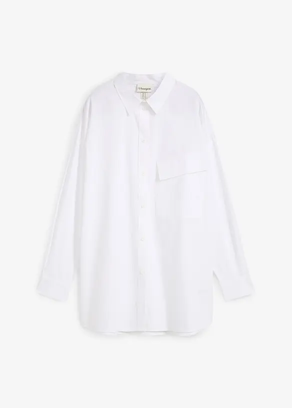 Lang bluse i ren bomull, bonprix