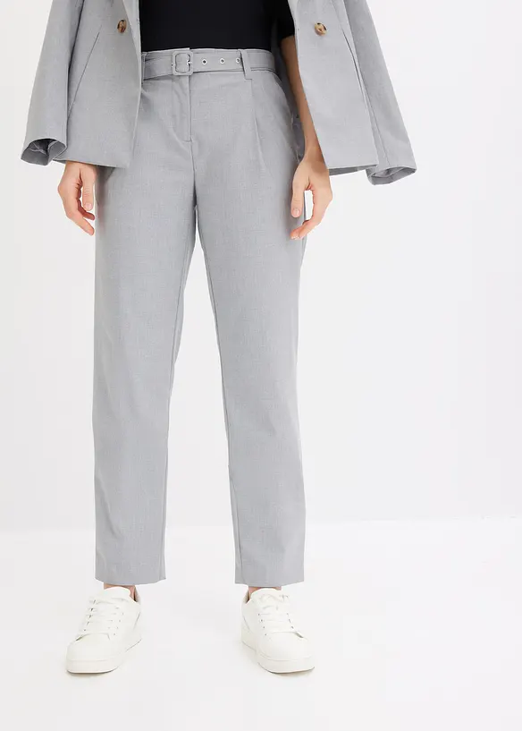 Bukse med legg og belte, bonprix