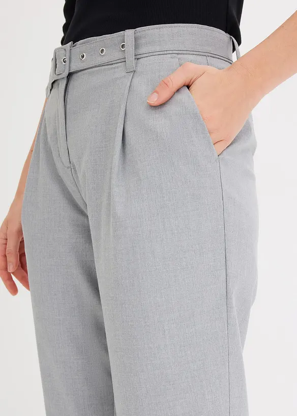 Bukse med legg og belte, bonprix