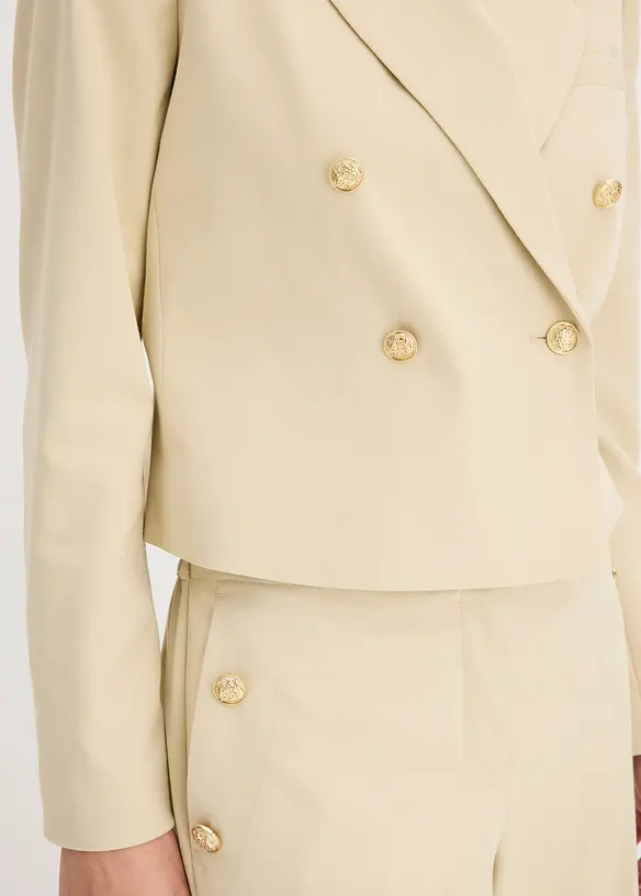 Kort blazer med smykkeknapper, bonprix