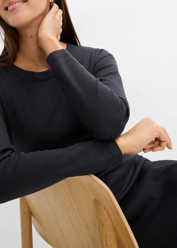 Jerseykjole i formstabil, 100% &oslash;kologisk bomull, bonprix