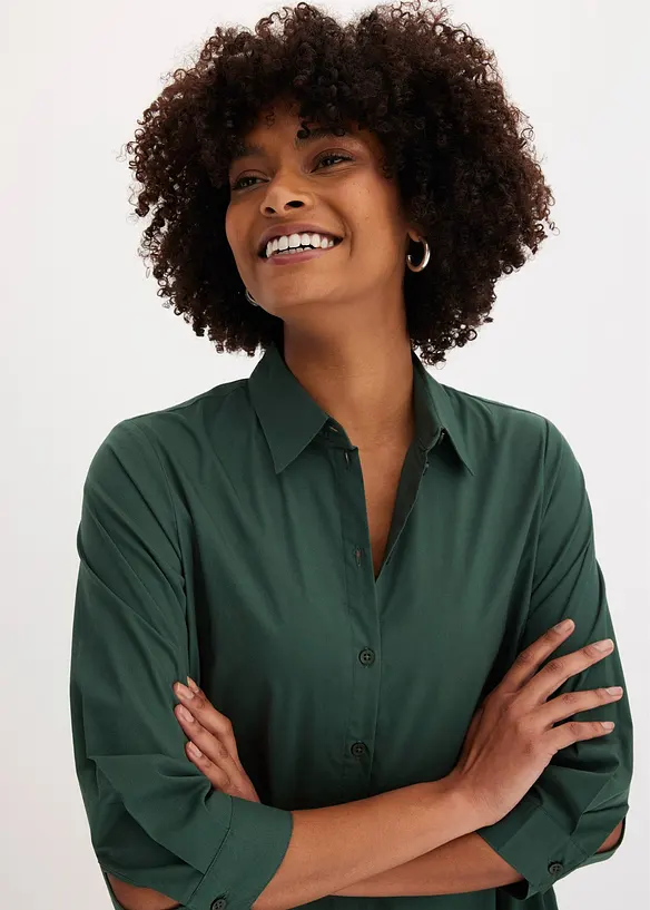 Skjortekjole med bomull, bonprix