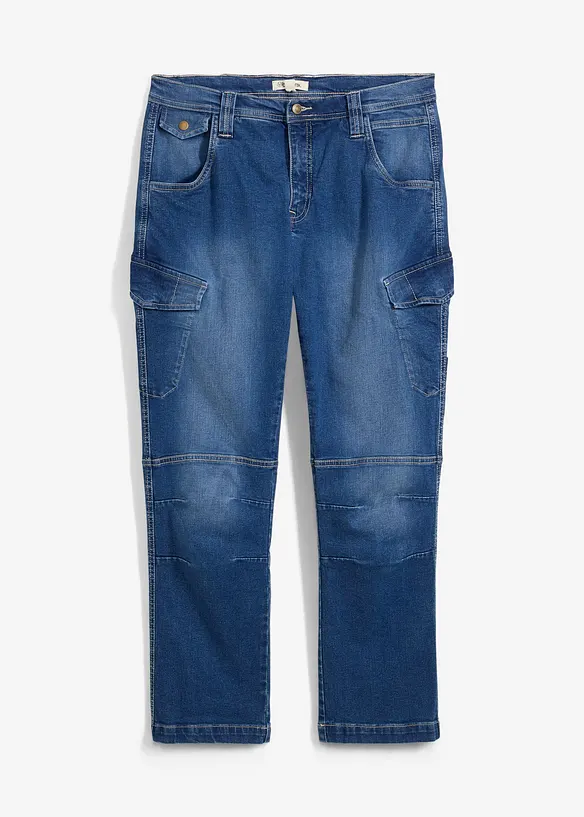 Relaxed Fit-cargojeans med stretch, Straight, bonprix