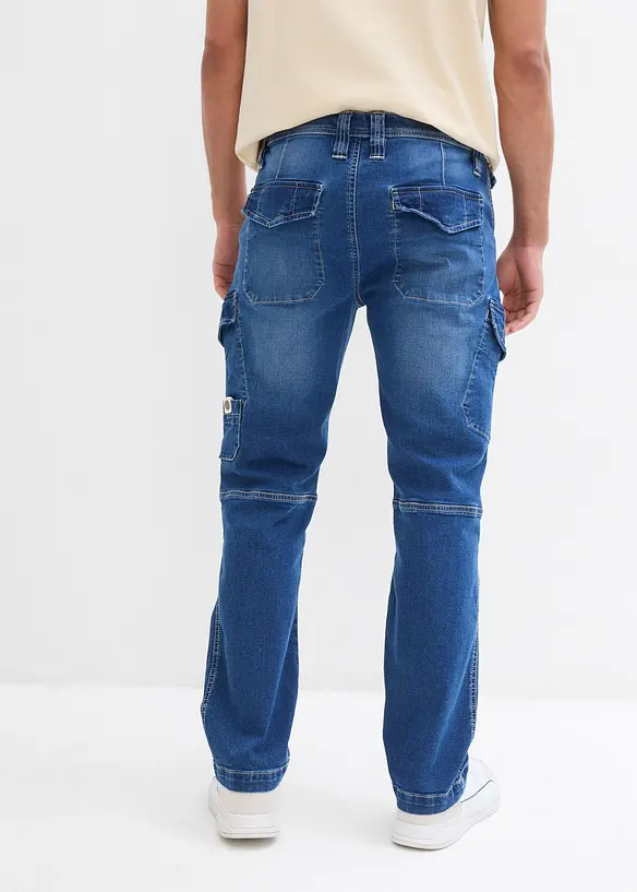 Relaxed Fit-cargojeans med stretch, Straight, bonprix