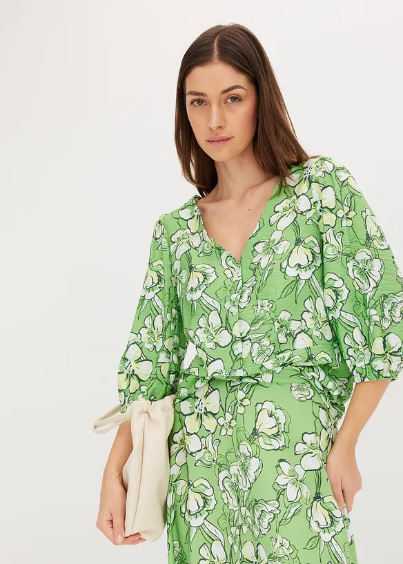 Bluse i lett viskosemiks, bonprix