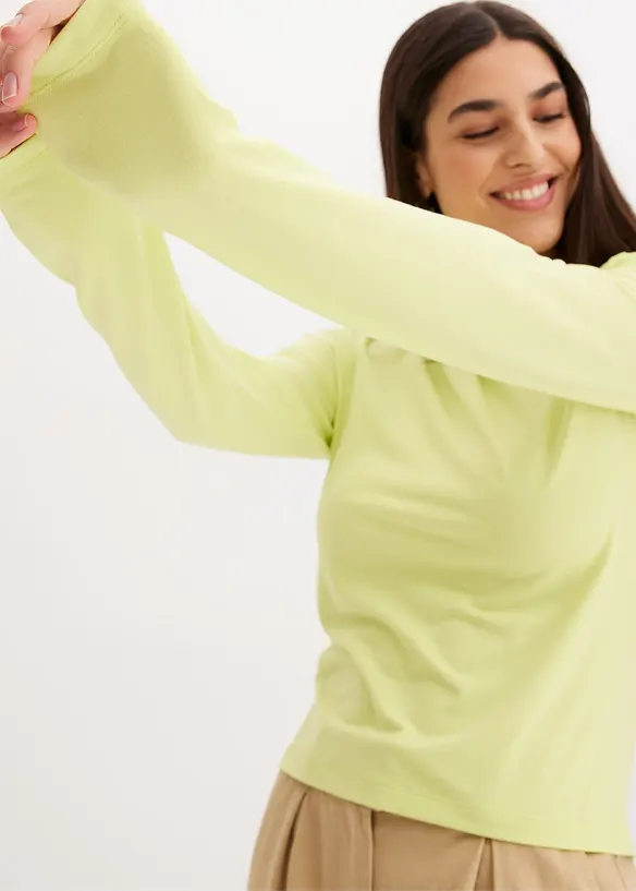 Off-shoulder topp med rynking, bonprix