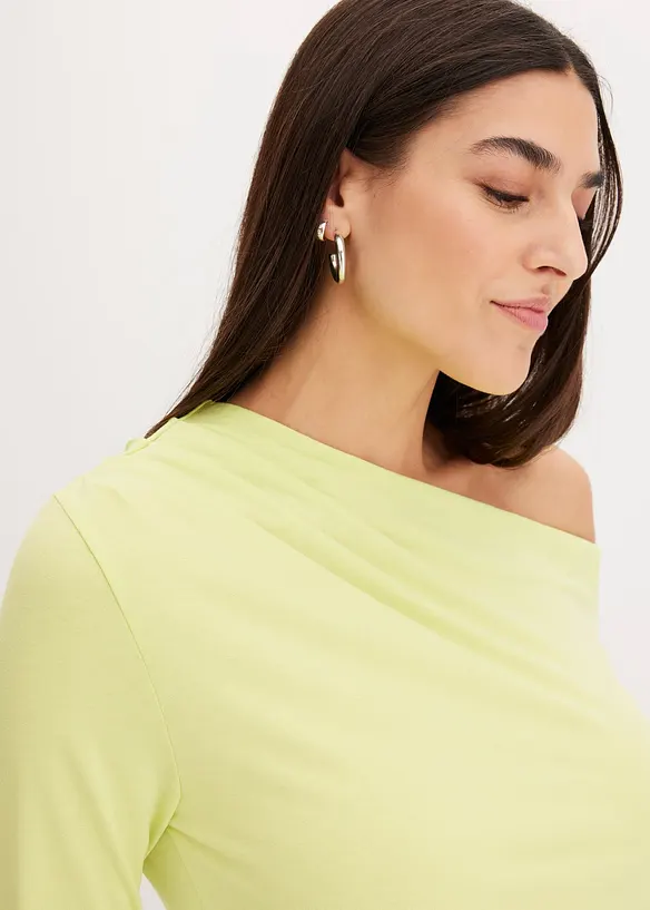 Off-shoulder topp med rynking, bonprix