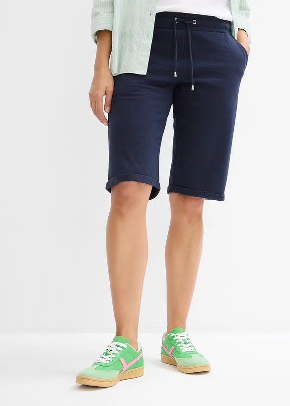 Bermudashorts i trikotmateriale med oppbrett, bonprix
