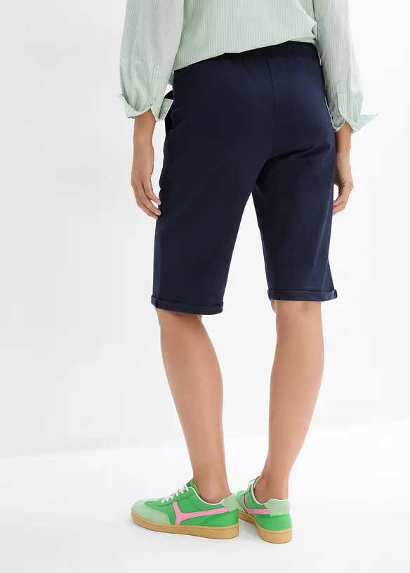 Bermudashorts i trikotmateriale med oppbrett, bonprix