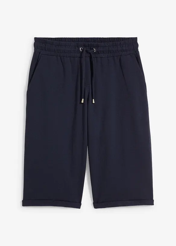 Bermudashorts i trikotmateriale med oppbrett, bonprix