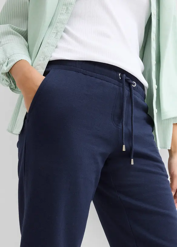 Bermudashorts i trikotmateriale med oppbrett, bonprix