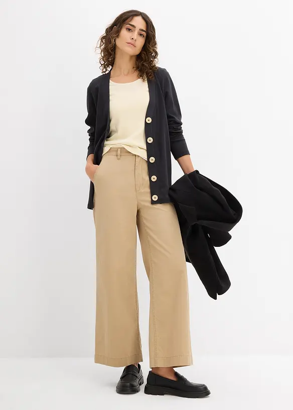 Cardigan i &oslash;kologisk bomull, bonprix