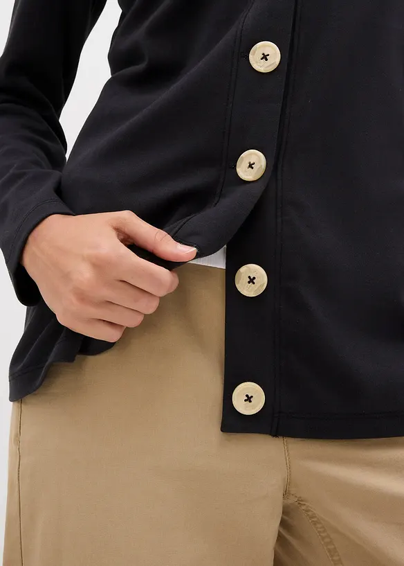 Cardigan i &oslash;kologisk bomull, bonprix