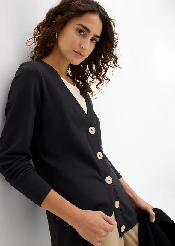 Cardigan i &oslash;kologisk bomull, bonprix