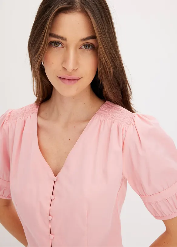 Bluse med puffermer, bonprix